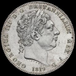 1819 George III Milled Silver LIX Crown Obverse