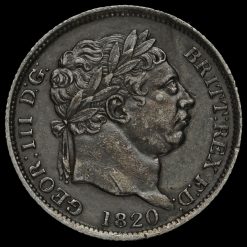 1820 George III Milled Silver Shilling Obverse