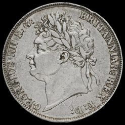 1821 George IV Milled Silver Secundo Crown Obverse