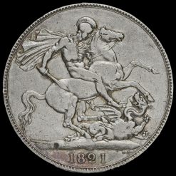 1821 George IV Milled Silver Secundo Crown Reverse