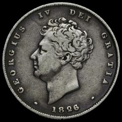 1826 George IV Milled Silver Shilling Obverse