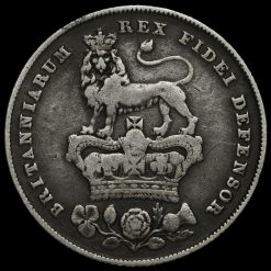 1826 George IV Milled Silver Shilling Reverse