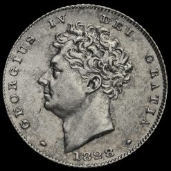 1828 George IV Milled Silver Sixpence Obverse