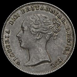 1839 Queen Victoria Young Head Silver Fourpence / Groat Obverse