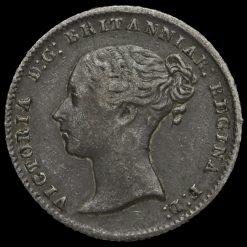 1846 Queen Victoria Silver Fourpence / Groat Obverse