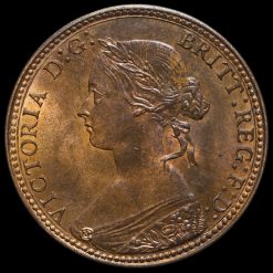 1860 Queen Victoria Bun Head Halfpenny Obverse