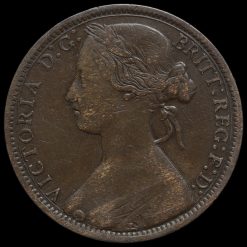 1873 Queen Victoria Bun Head Penny Obverse