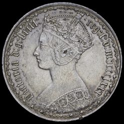 1880 Queen Victoria Gothic Florin Obverse