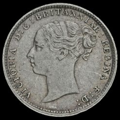 1884 Queen Victoria Young Head Silver Threepence Obverse