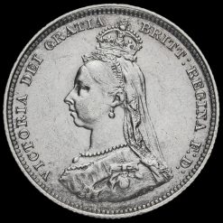 1887 Queen Victoria Jubilee Head Silver Shilling Obverse