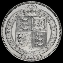 1887 Queen Victoria Jubilee Head Silver Shilling Reverse