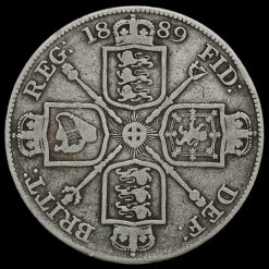 1889 Queen Victoria Jubilee Head Silver Double Florin Reverse