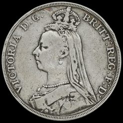 1890 Queen Victoria Jubilee Head Silver Crown Obverse