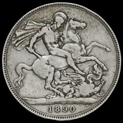 1890 Queen Victoria Jubilee Head Silver Crown Reverse