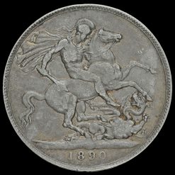 1890 Queen Victoria Jubilee Head Silver Crown Reverse