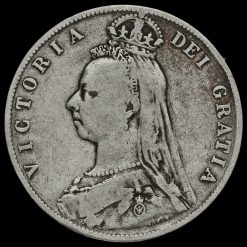 1891 Queen Victoria Jubilee Head Silver Half Crown Obverse