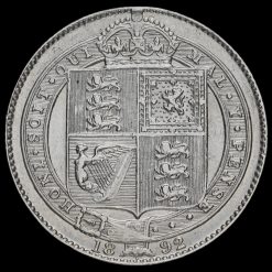 1892 Queen Victoria Jubilee Head Silver Shilling Reverse