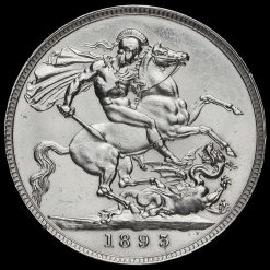 1893 Queen Victoria Veiled Head Silver LVI Crown Reverse