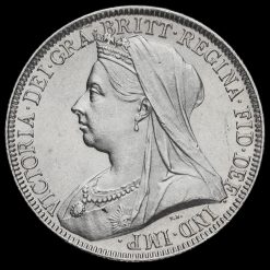 1893 Queen Victoria Veiled Head Silver Florin Obverse