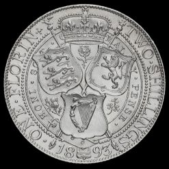 1893 Queen Victoria Veiled Head Silver Florin Reverse