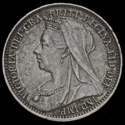 1897 Queen Victoria Veiled Head Silver Threepence Obverse