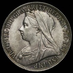 1900 Queen Victoria Veiled Head Silver Florin Obverse