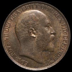 1902 Edward VII High Tide Halfpenny Obverse