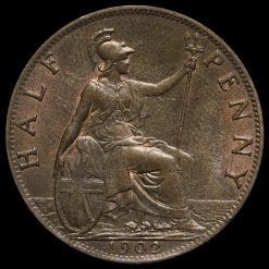 1902 Edward VII High Tide Halfpenny Reverse