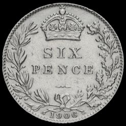1906 Edward VII Silver Sixpence Reverse
