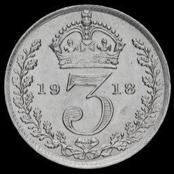 1918 George V Silver Threepence Reverse