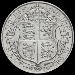 1918 George V Silver Half Crown Reverse