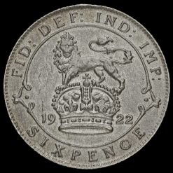 1922 George V Silver Sixpence Reverse