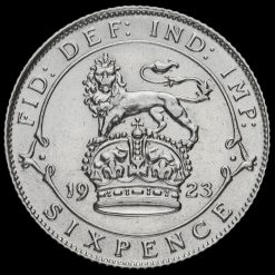 1923 George V Silver Sixpence Reverse