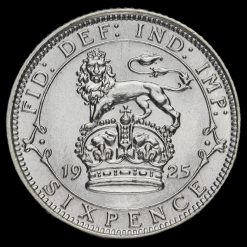 1925 George V Silver Sixpence Reverse