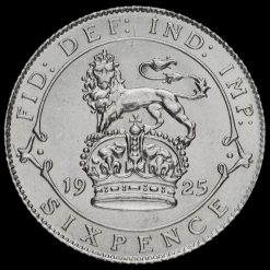 1925 George V Silver Sixpence Reverse