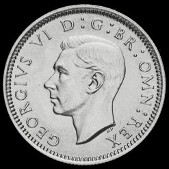 1937 George VI Silver Sixpence Obverse