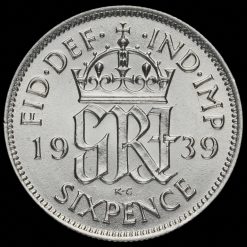 1939 George VI Silver Sixpence Reverse