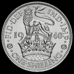 1940 George VI Silver English Shilling Reverse