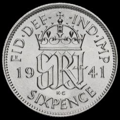 1941 George VI Silver Sixpence Reverse