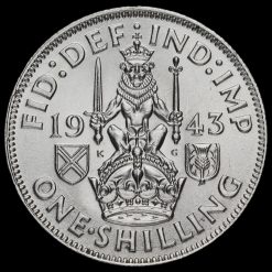 1943 George VI Silver Scottish Shilling Reverse