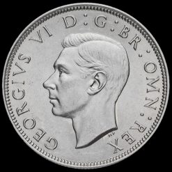 1945 George VI Silver Half Crown Obverse