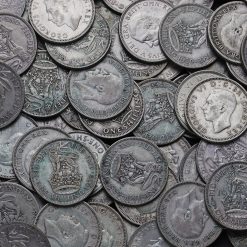500 Grams of Circulated Pre 1947 British .500 Silver Bullion Investment Shillings