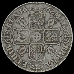 1662 Charles II Early Milled Silver Crown Reverse