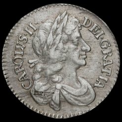 1676 Charles II Early Milled Silver Maundy Fourpence Obverse