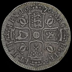 1676 Charles II Early Milled Silver Half Crown Reverse