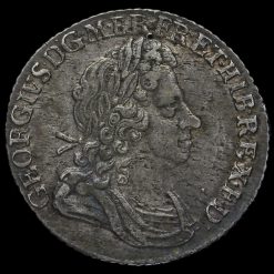 1723 George I Early Milled Silver SSC Shilling Obverse
