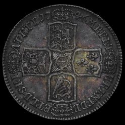 1746 George II Early Milled Silver Lima Half Crown Reverse