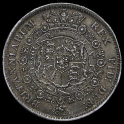 1817 George III Milled Silver 'Bull Head' Half Crown Reverse