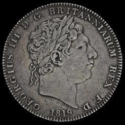 1819 George III Milled Silver LIX Crown Obverse