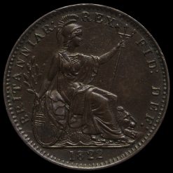 1822 George IV Copper Farthing Reverse